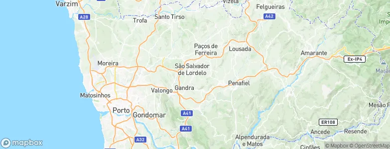 Rebordosa, Portugal Map