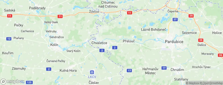 Řečany nad Labem, Czechia Map