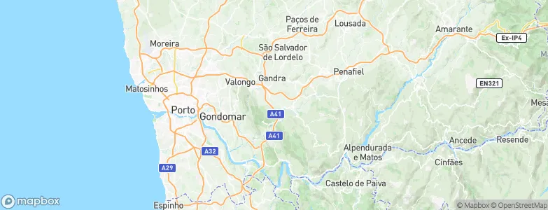 Recarei, Portugal Map