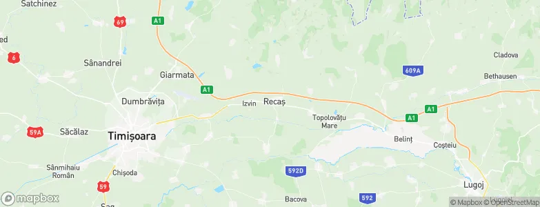 Recaş, Romania Map