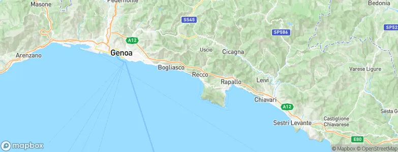 Recco, Italy Map