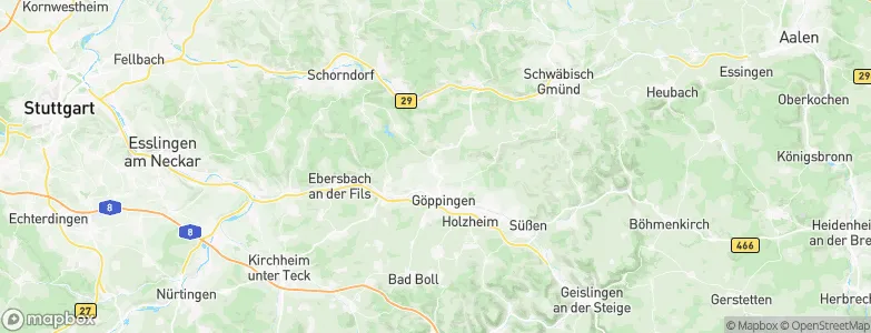 Rechberghausen, Germany Map