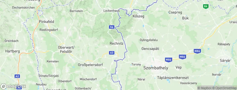Rechnitz, Austria Map