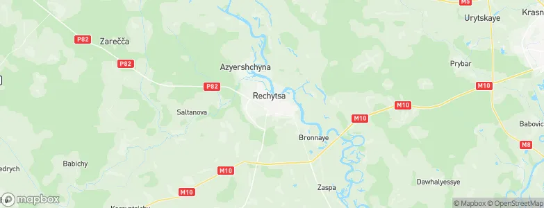 Rechytsa, Belarus Map