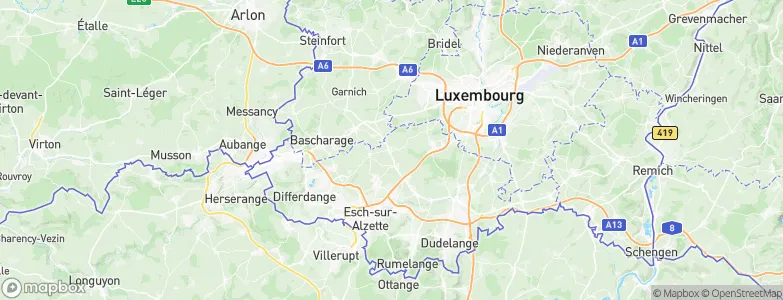 Reckange-sur-Mess, Luxembourg Map