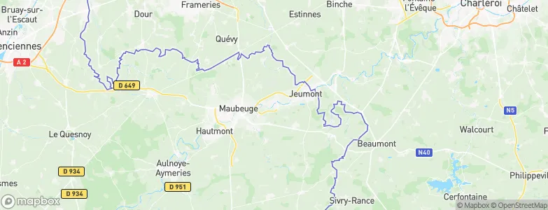 Recquignies, France Map