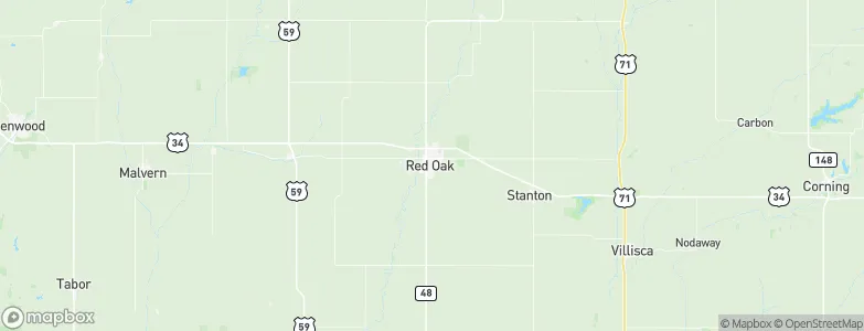Red Oak, United States Map