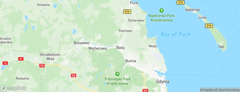 Reda, Poland Map