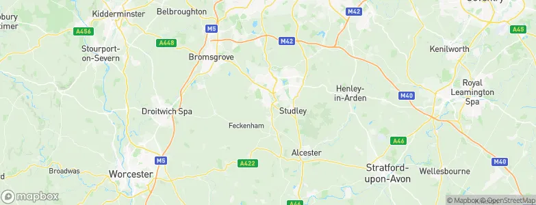 Redditch District, United Kingdom Map