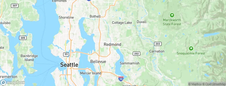 Redmond, United States Map