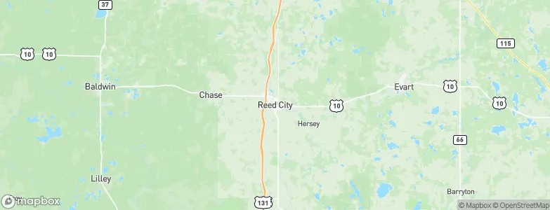 Reed City, United States Map