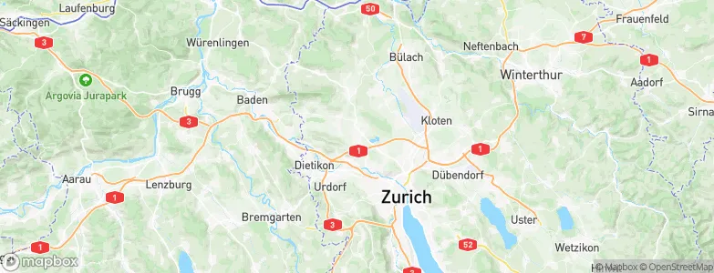 Regensdorf / Feldblumen-Riedthofstrasse, Switzerland Map