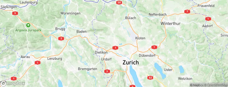 Regensdorf / Hofacher-Geeren, Switzerland Map