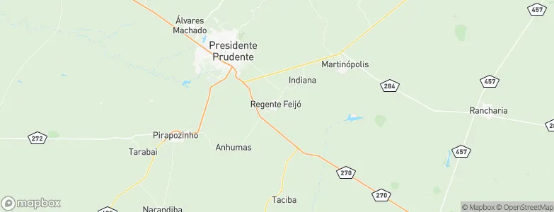 Regente Feijó, Brazil Map