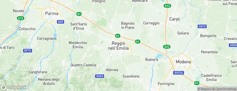 Reggio Emilia, Italy Map