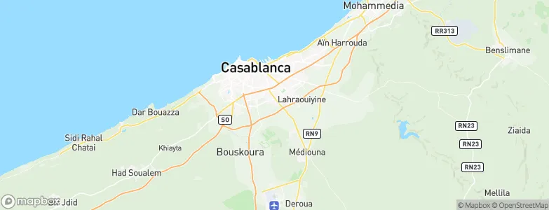 Région du Grand Casablanca, Morocco Map