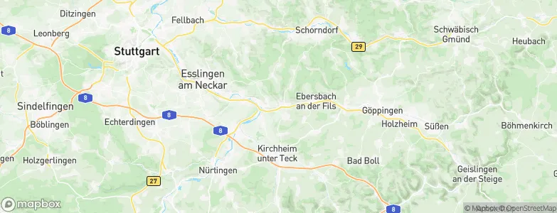 Reichenbach an der Fils, Germany Map