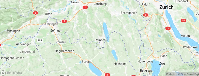 Reinach, Switzerland Map
