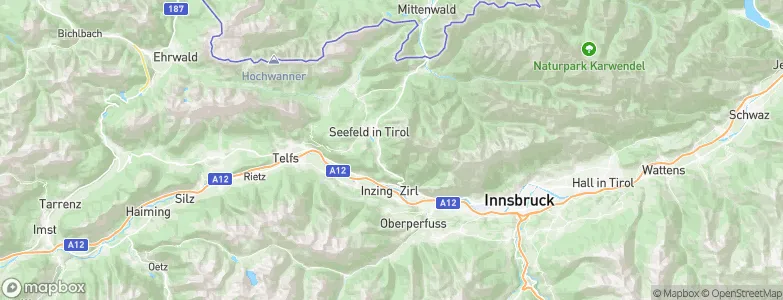 Reith bei Seefeld, Austria Map