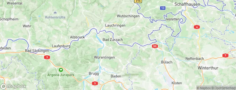 Rekingen, Switzerland Map