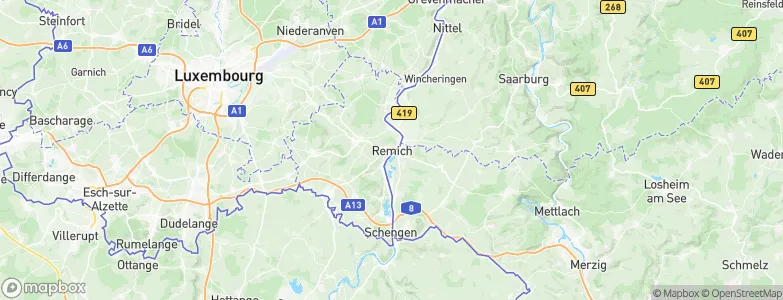 Remich, Luxembourg Map
