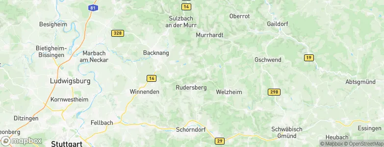Rems-Murr-Kreis, Germany Map