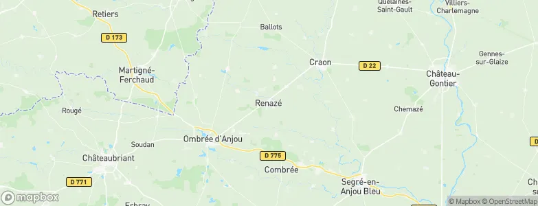 Renazé, France Map
