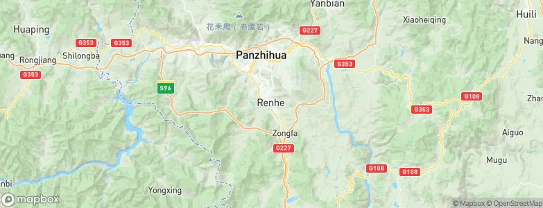 Renhe, China Map