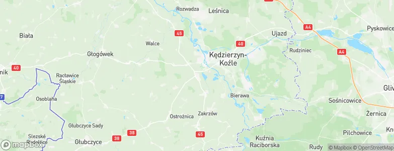 Reńska Wieś, Poland Map