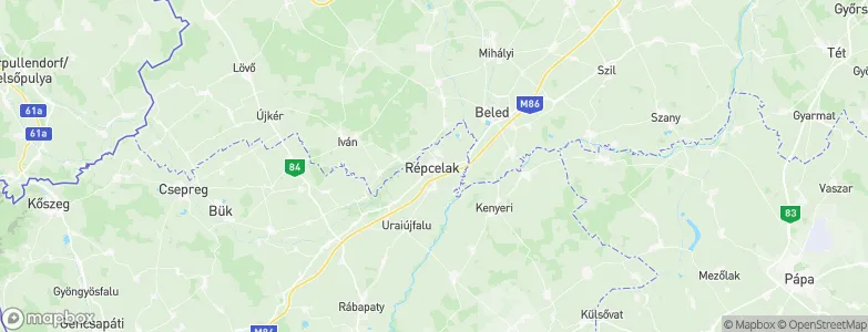 Répcelak, Hungary Map