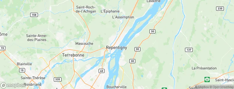 Repentigny, Canada Map