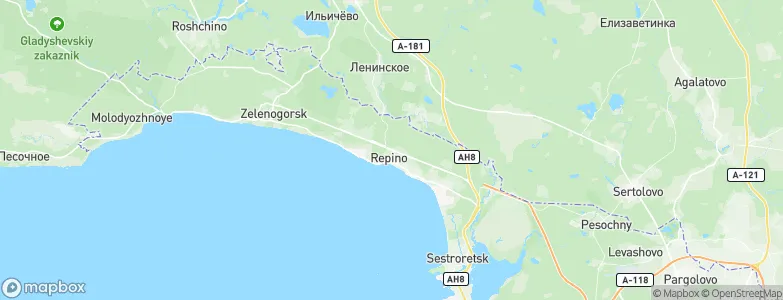 Repino, Russia Map