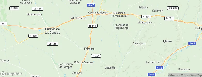 Requena de Campos, Spain Map