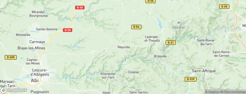 Réquista, France Map