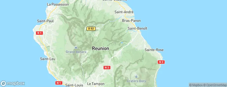 Réunion, Réunion Map