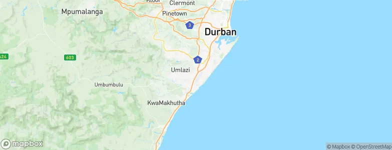 Reunion, South Africa Map