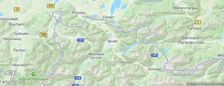 Reutte, Austria Map