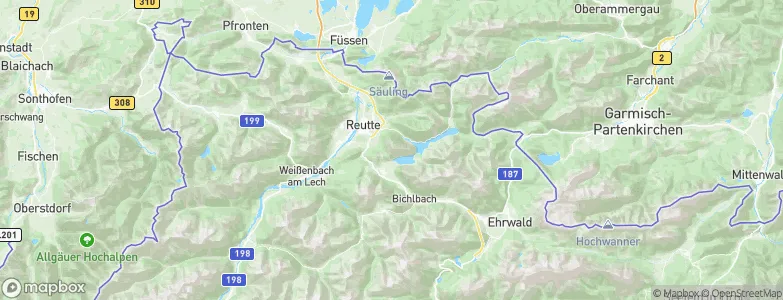 Reutte, Austria Map
