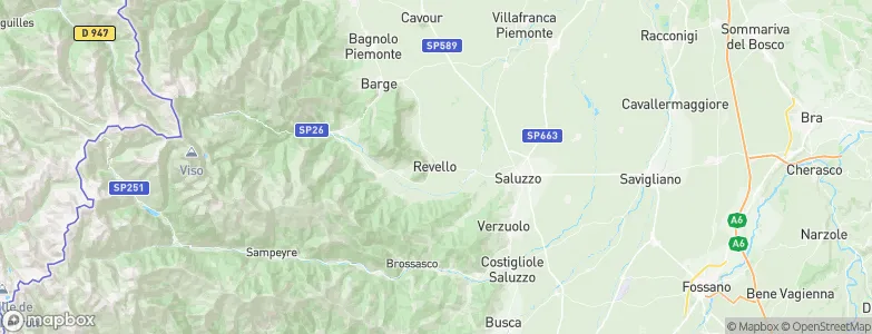 Revello, Italy Map