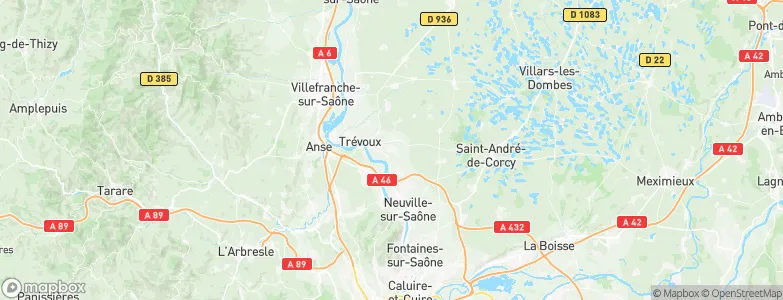 Reyrieux, France Map