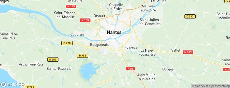 Rezé, France Map