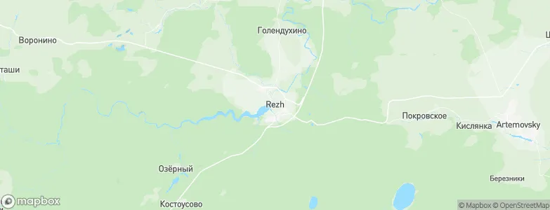 Rezh, Russia Map
