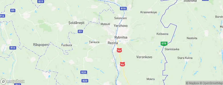Rezina, Moldova Map