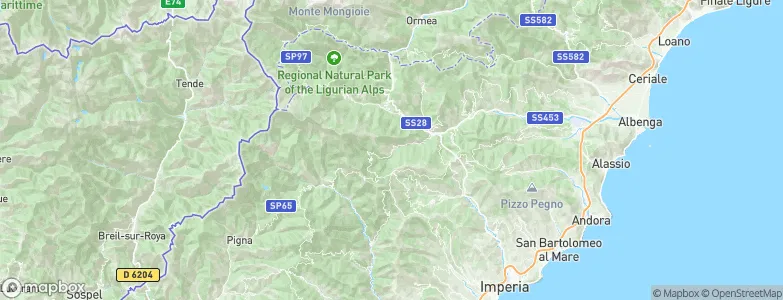 Rezzo, Italy Map