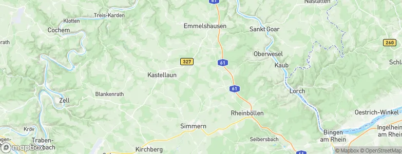 Rhein-Hunsrück-Kreis, Germany Map