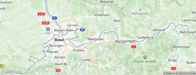 Rheinfelden, Germany Map