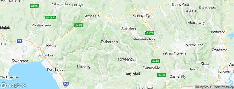 Rhondda Cynon Taf, United Kingdom Map