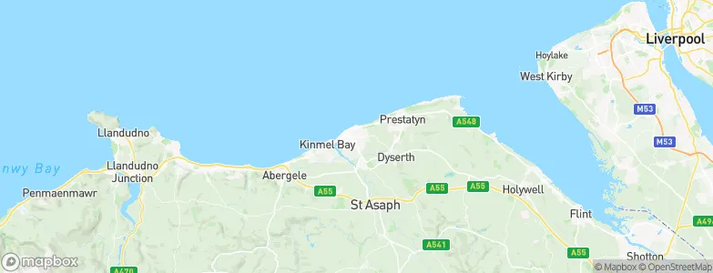 Rhyl, United Kingdom Map