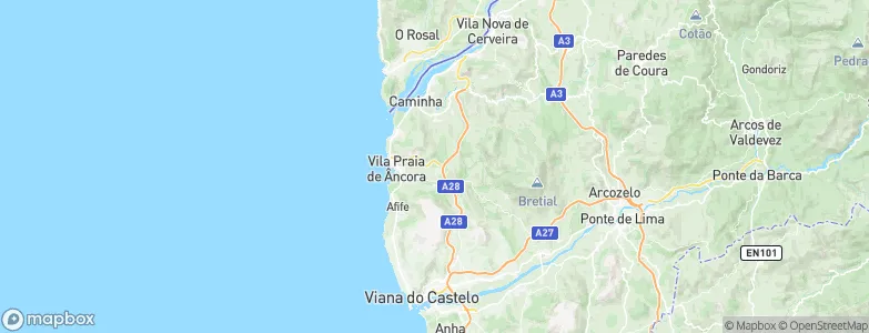 Riba de Âncora, Portugal Map