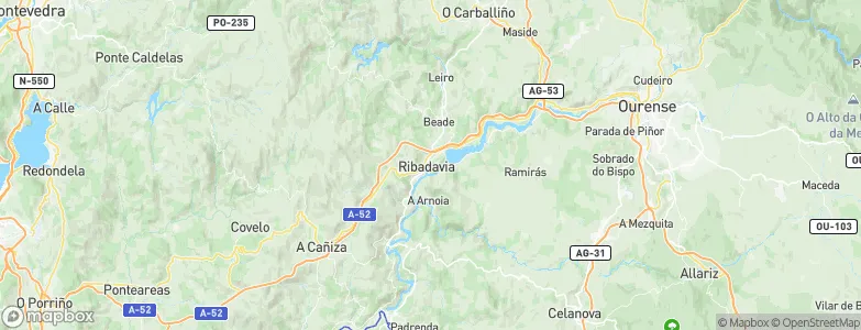 Ribadavia, Spain Map